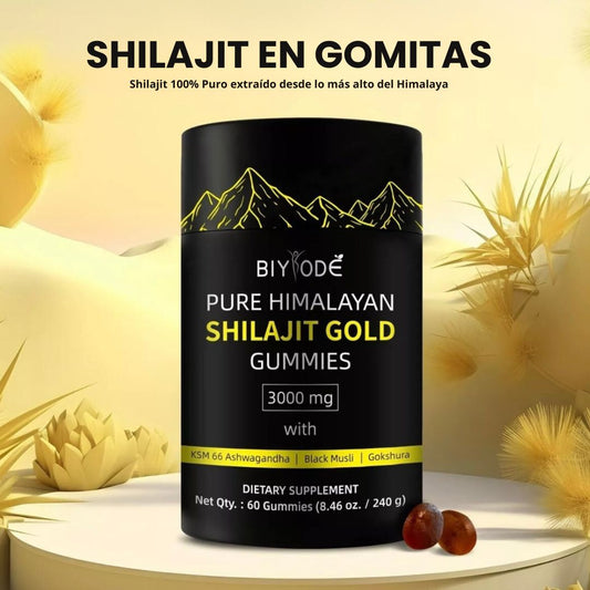 Gomitas de Shilajit 100% Puro del Himalaya (Pack de 60 Gomitas)