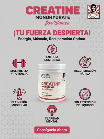 Creatina Monohidratada Fuerza y Rendimiento para Mujeres (240 g)